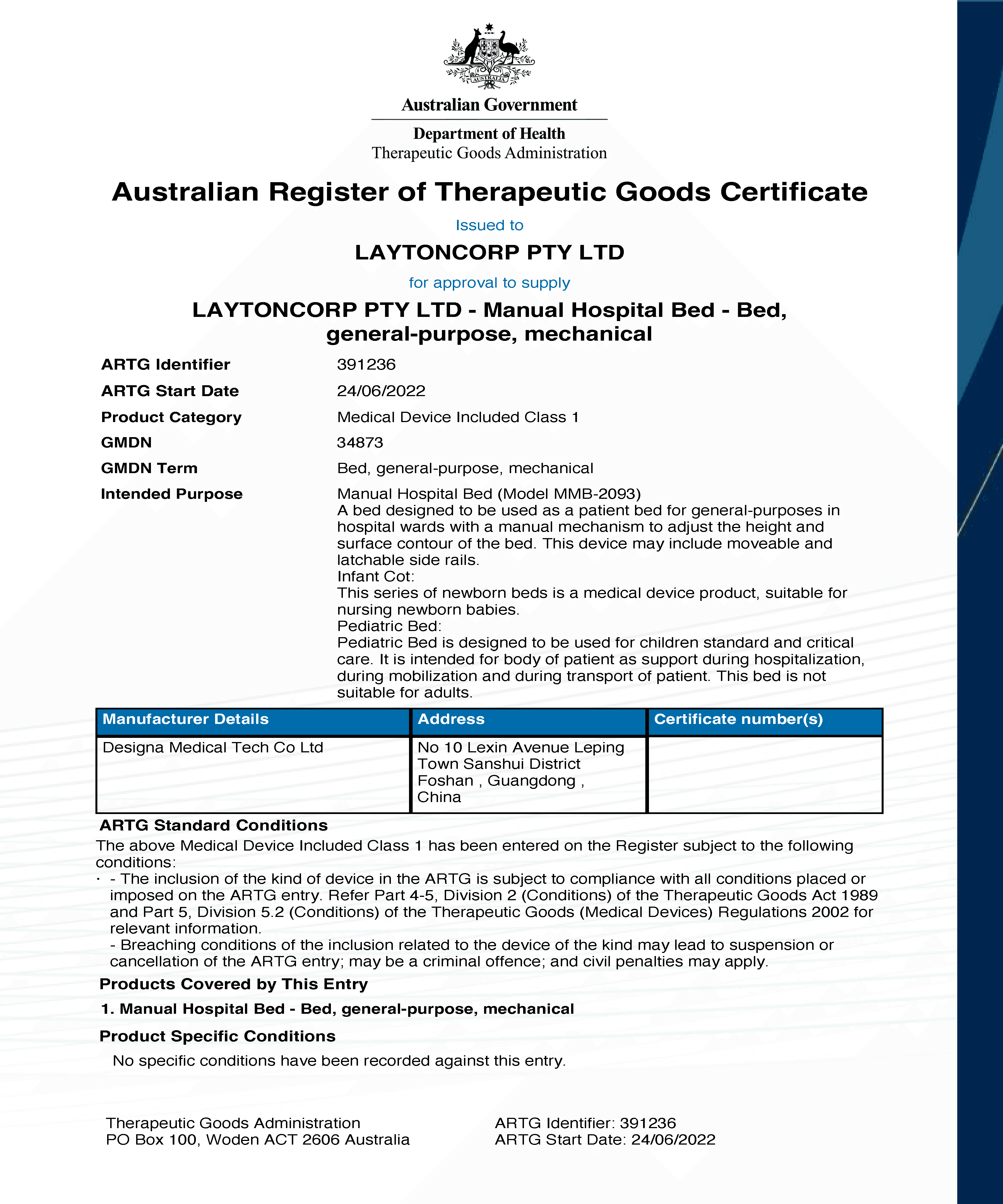 Infant Cot - Layton Health
